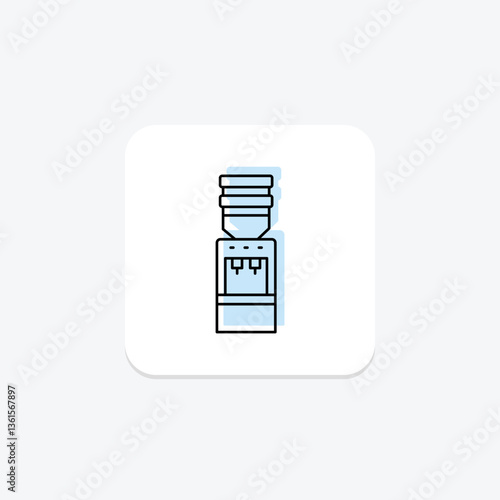 Water Dispenser, vector, pixel perfect, illustrator file