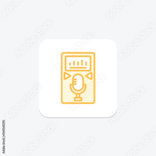 Voice Recorder, vector, pixel perfect, illustrator file