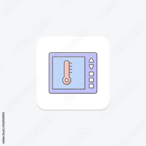 Smart Thermostat, vector, pixel perfect, illustrator file