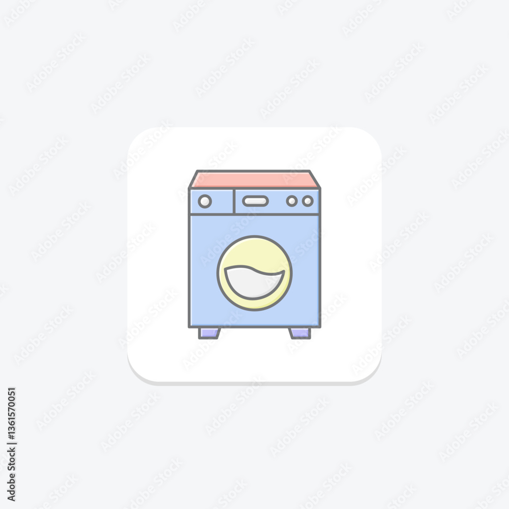 Washing Machine, vector, pixel perfect, illustrator file