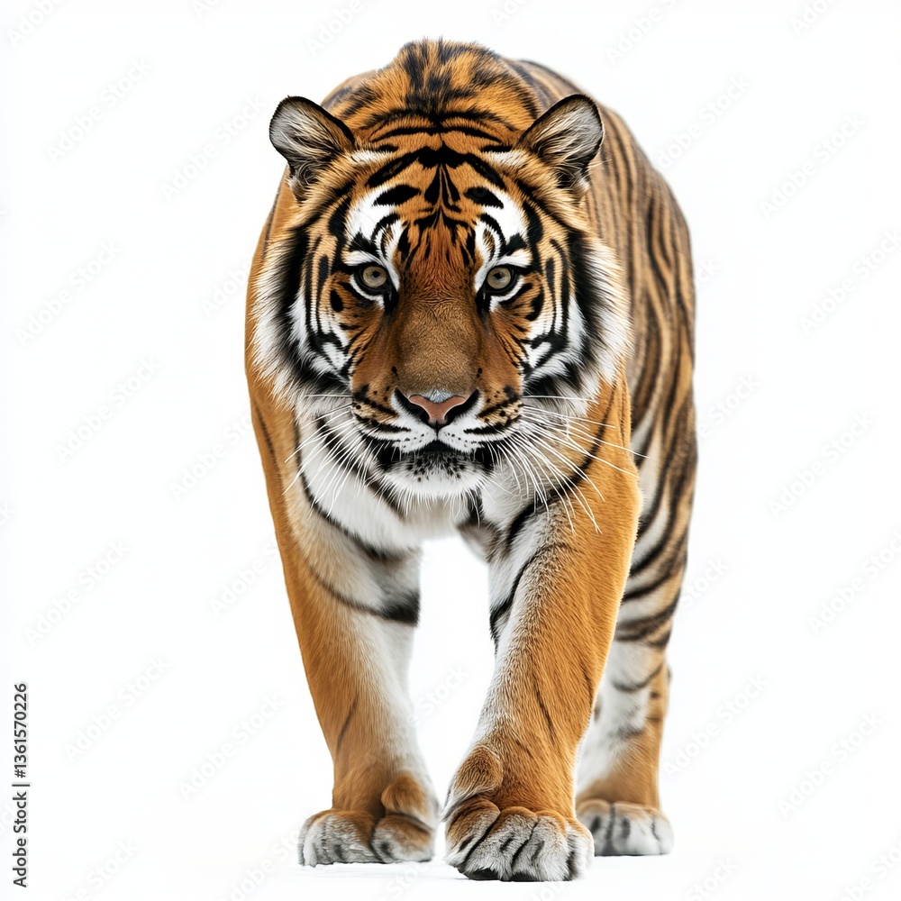 Naklejka premium tiger isolated on white background