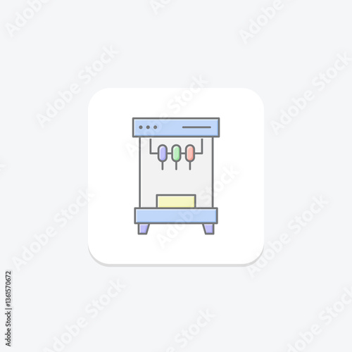 Electric Ice Cream Maker, vector, pixel perfect, illustrator file