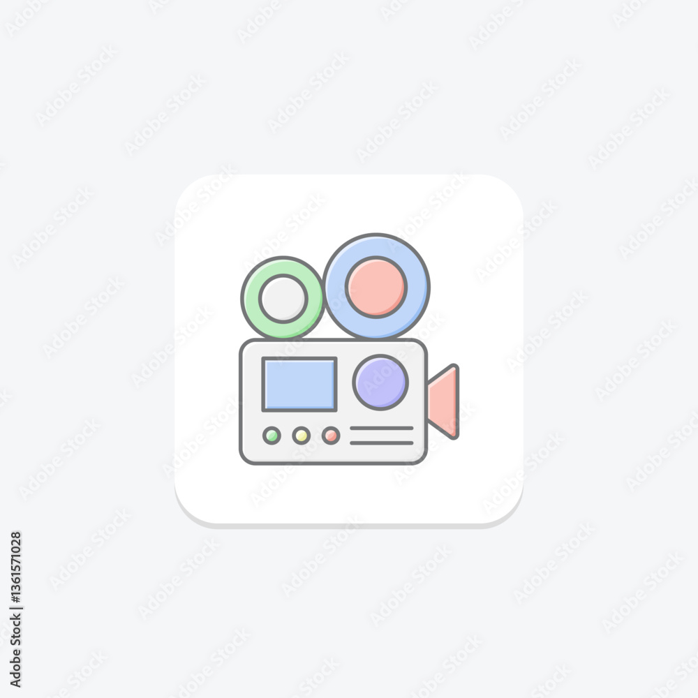 Video Camera, vector, pixel perfect, illustrator file Video Camera, vector, pixel perfect, illustrator file
