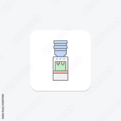 Water Dispenser, vector, pixel perfect, illustrator file
