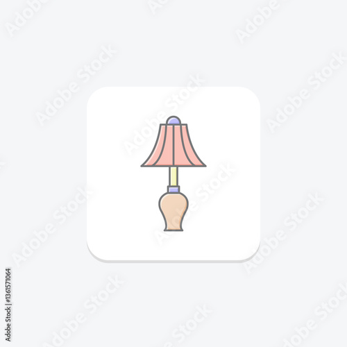 Table Lamp, vector, pixel perfect, illustrator file