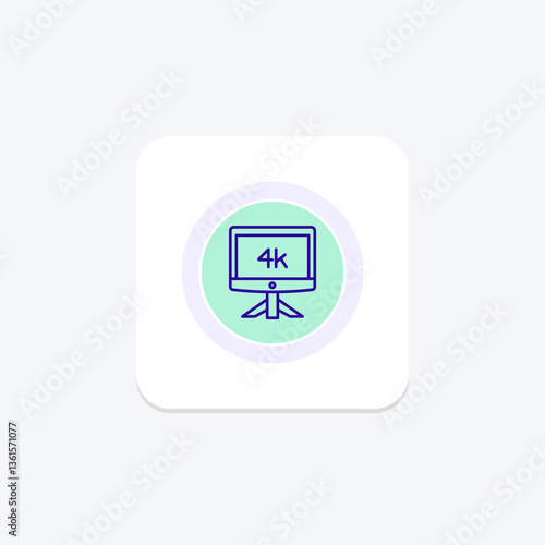 4k Monitor, vector, pixel perfect, illustrator file