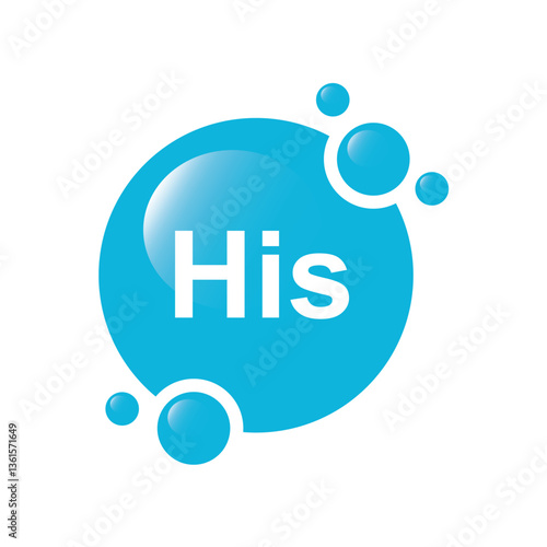 Histidine amino acid. Molecules that combine to form proteins nutrients necessary for health muscle.