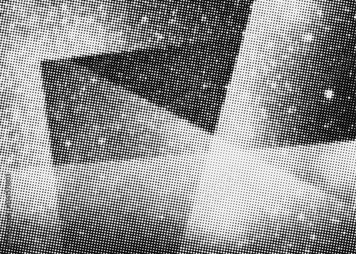 Grunge Halftone Spray Paint Texture with Abstract Geometry