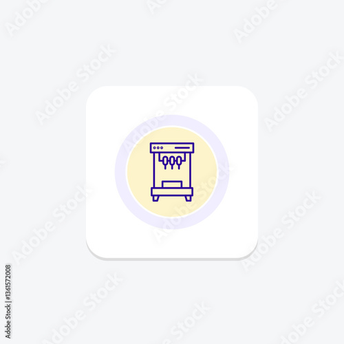 Electric Ice Cream Maker, vector, pixel perfect, illustrator file