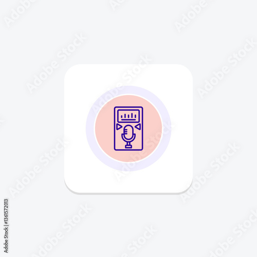 Voice Recorder, vector, pixel perfect, illustrator file