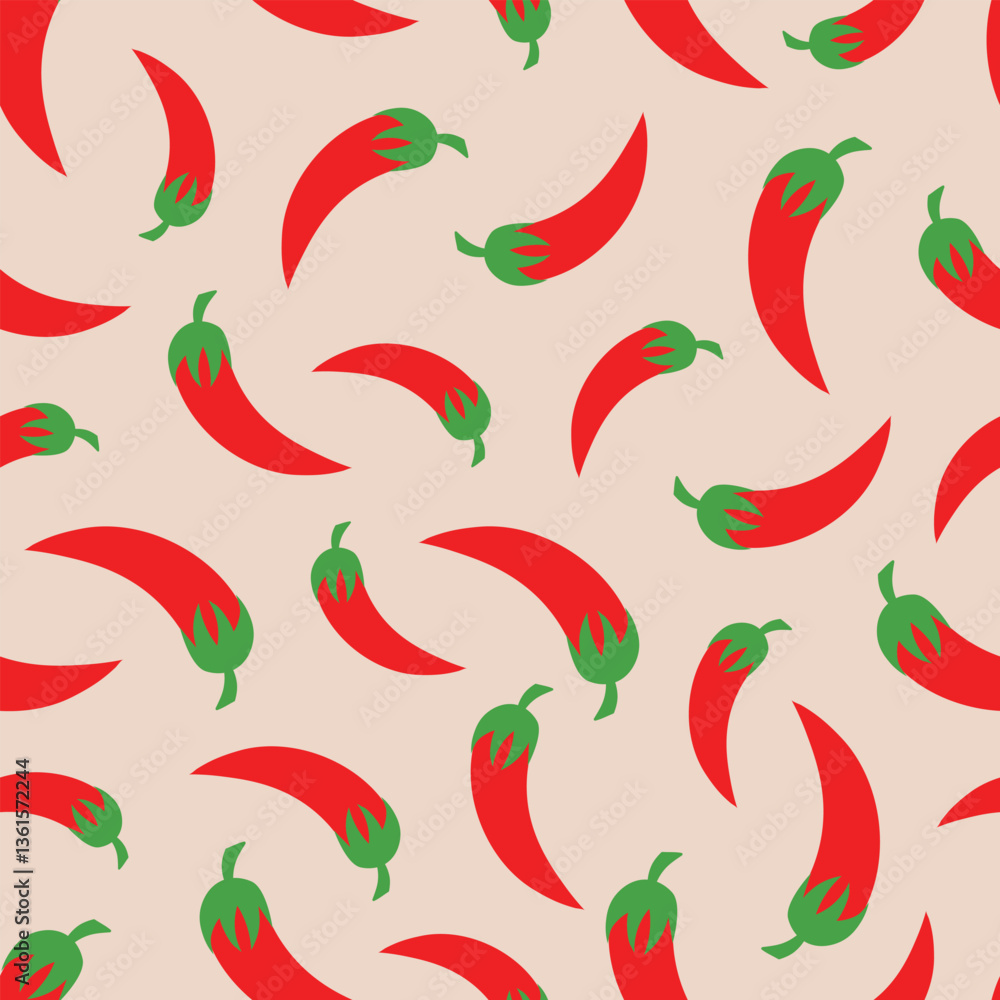 Seamless pattern with red hot peppers Seamless pattern with red hot peppers