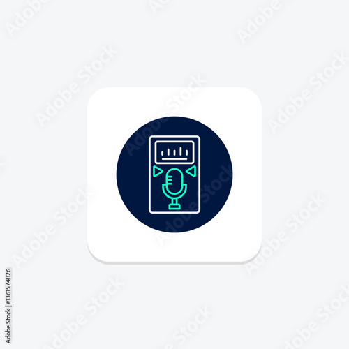 Voice Recorder, vector, pixel perfect, illustrator file