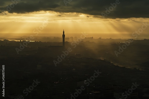 Wallpaper Mural A Breathtaking View of Casablanca, Morocco with the Iconic Hassan II Mosque Torontodigital.ca