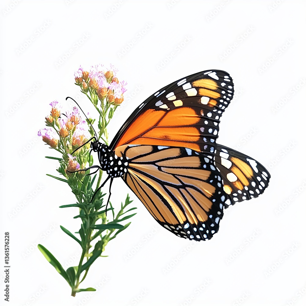 Obraz premium monarch butterfly on flower