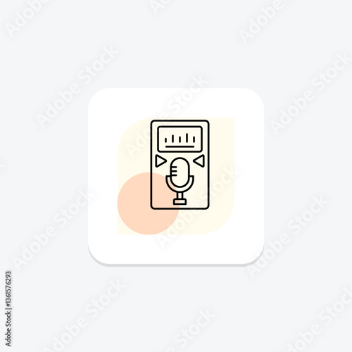 Voice Recorder, vector, pixel perfect, illustrator file