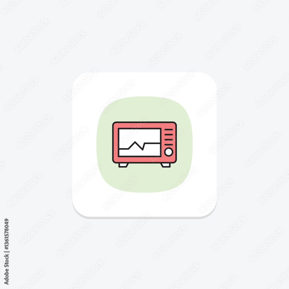Ecg Machine, vector, pixel perfect, illustrator file Ecg Machine, vector, pixel perfect, illustrator file
