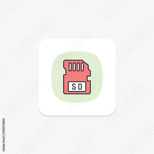 Sd Card, vector, pixel perfect, illustrator file
