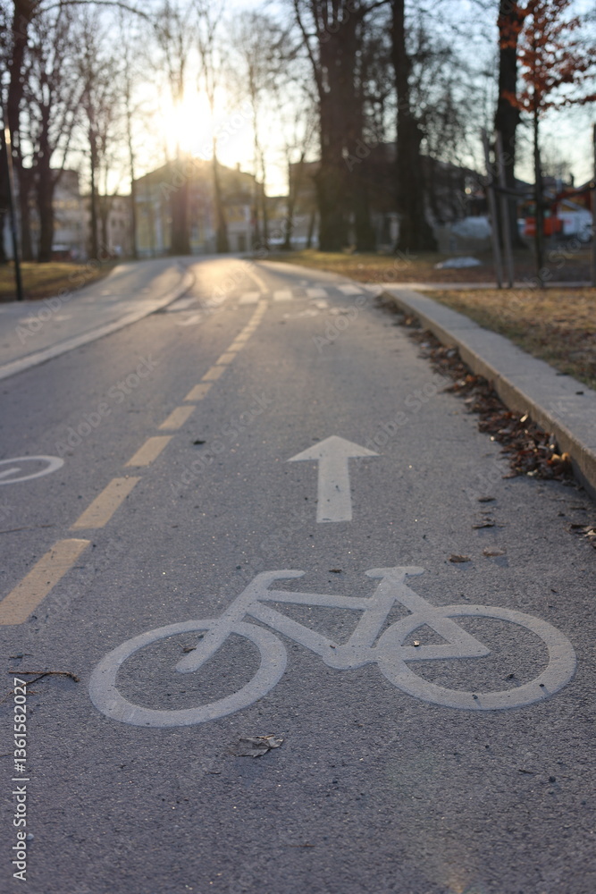 Obraz premium Bike lane