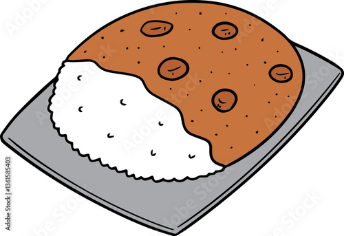 Illustration of curry rice

