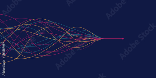 Abstract complexity connection arrow direction.