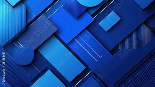 Abstract Blue Geometric Shapes Background for Modern Design Projects