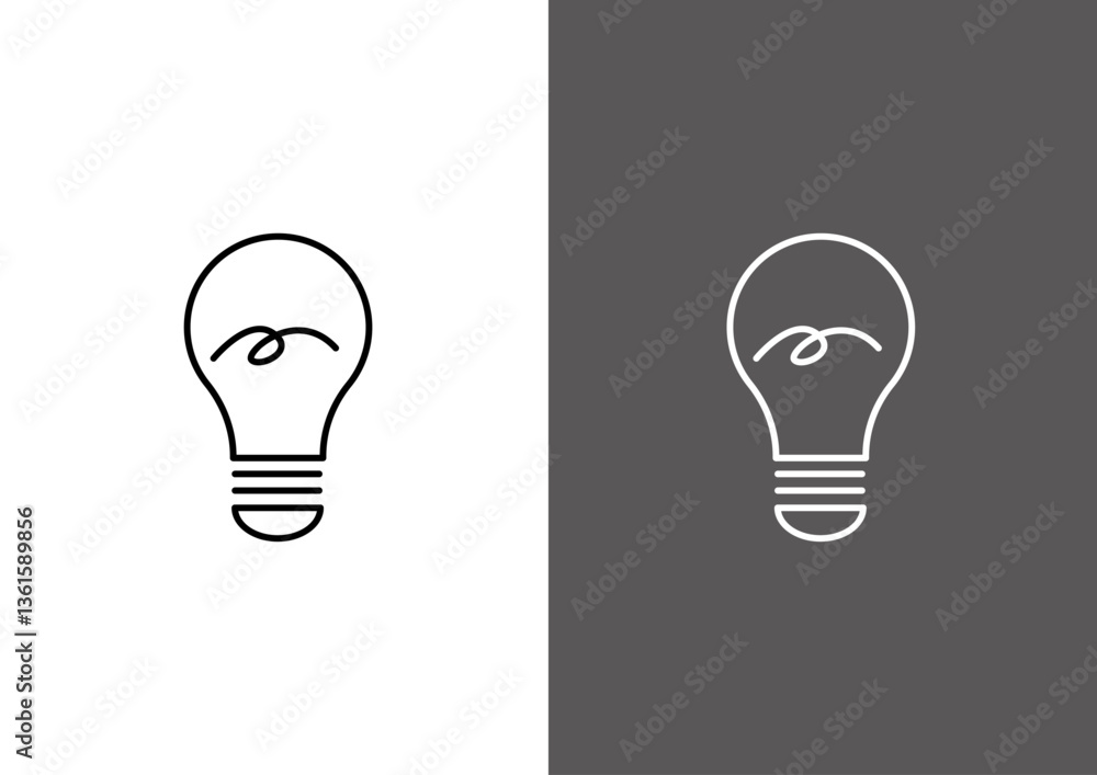 電球 シンプル ベクター アイコン 電球 シンプル ベクター アイコン