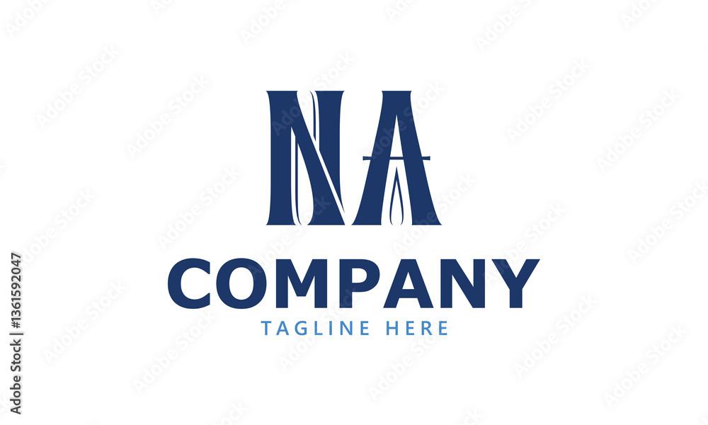 Fototapeta premium NA N na initial logo | initial based abstract modern minimal creative logo, vector template image. luxury logotype logo, real estate homie logo. typography logo. initials logo