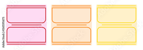 This is a colorful name tag illustration.