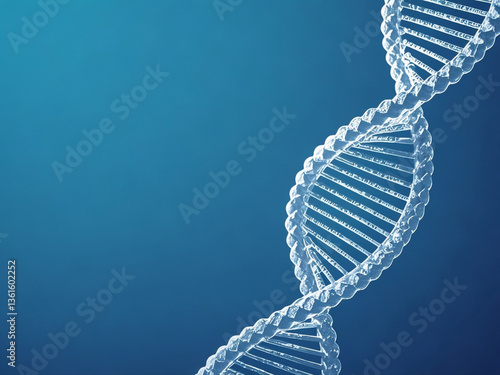 Obraz na płótnie DNA double helix structure on dark blue background w salonie