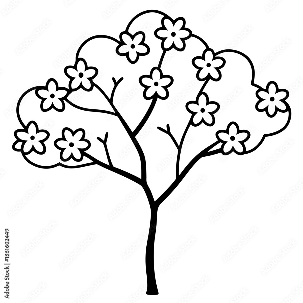 Obraz premium vector tree silhouette