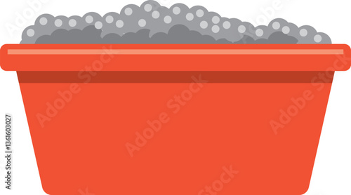 パチンコ玉が詰まったドル箱のイメージイラスト