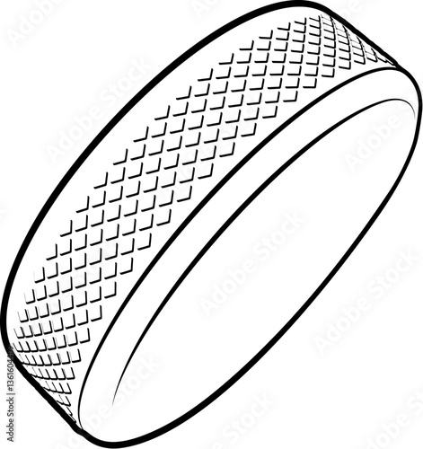 An Ice Hockey puck cartoon sports icon illustration