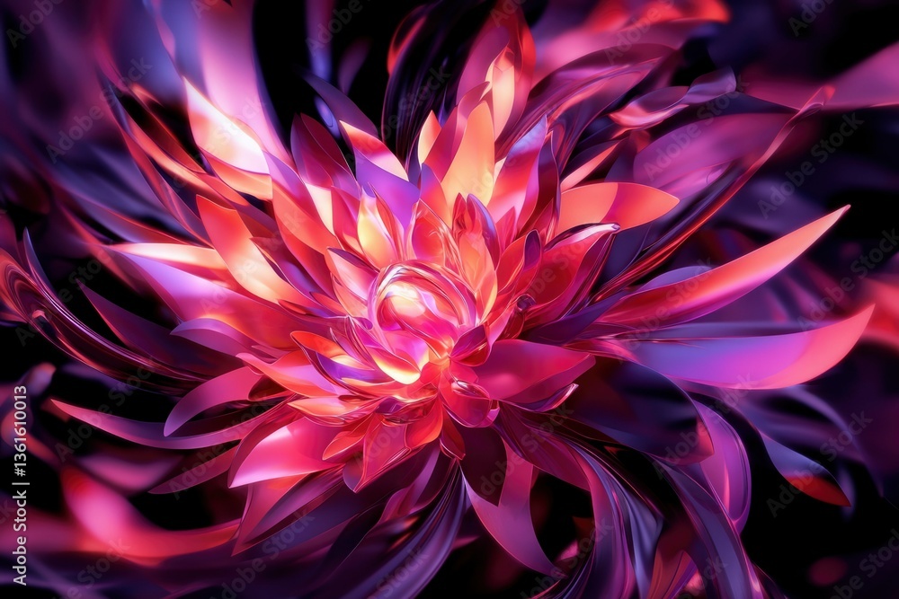 Abstract flower design, vibrant colors Abstract flower design, vibrant colors