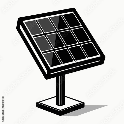 3d rendered illustration of a solar panel