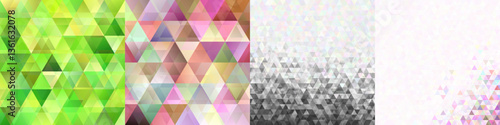 Abstract triangle polygon backgrounds with opacity