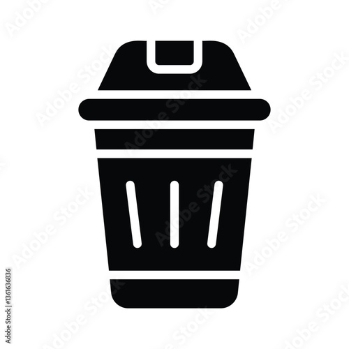 Get this amazing icon of dustbin in modern design style