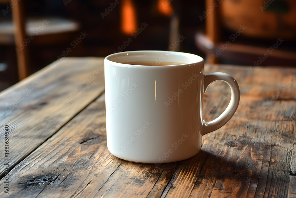 coffee cup on wooden table coffee cup on wooden table