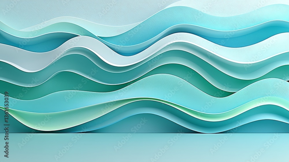 Dynamic blue and white wave pattern, abstract wall design for modern interiors Dynamic blue and white wave pattern, abstract wall design for modern interiors