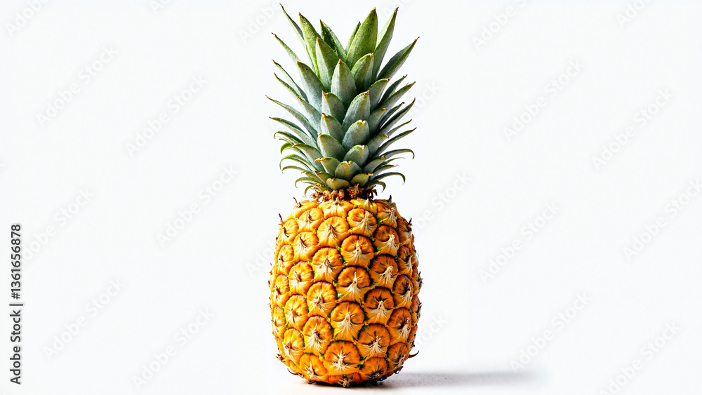 Vibrant Ripe Pineapple Isolated on Transparent Background for Tropical Fruit Promotions and Health Campaigns Vibrant Ripe Pineapple Isolated on Transparent Background for Tropical Fruit Promotions and Health Campaigns