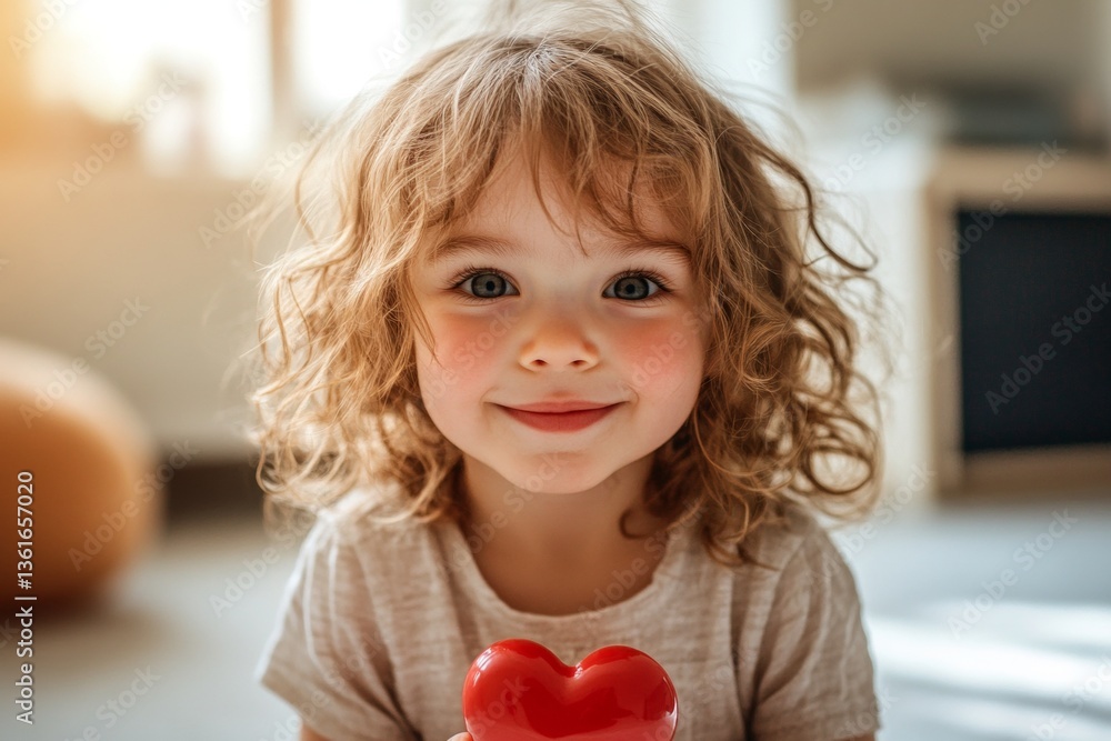Soft smile face cute child girl with lollipop heart in hands. Valentine's day greeting and funny gift. Baby with heart-shaped gift. Cute baby gift. Happy toddler valentine. Love-themed outf. Soft smile face cute child girl with lollipop heart in hands. Valentine's day greeting and funny gift. Baby with heart-shaped gift. Cute baby gift. Happy toddler valentine. Love-themed outf.