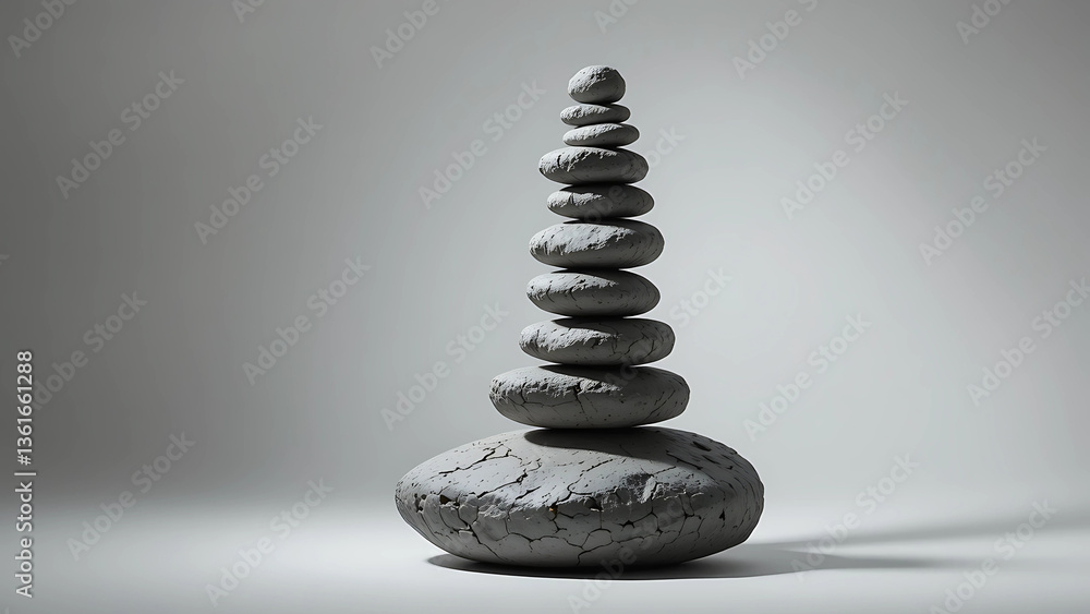 Fototapeta premium Layers of rocks arranged in multiple layers.