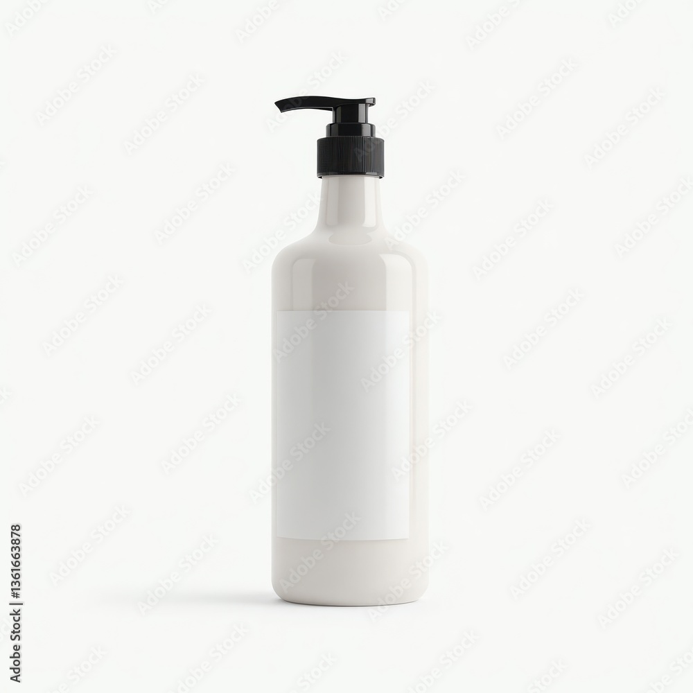 Mockup of a minimalist lotion bottle design Mockup of a minimalist lotion bottle design