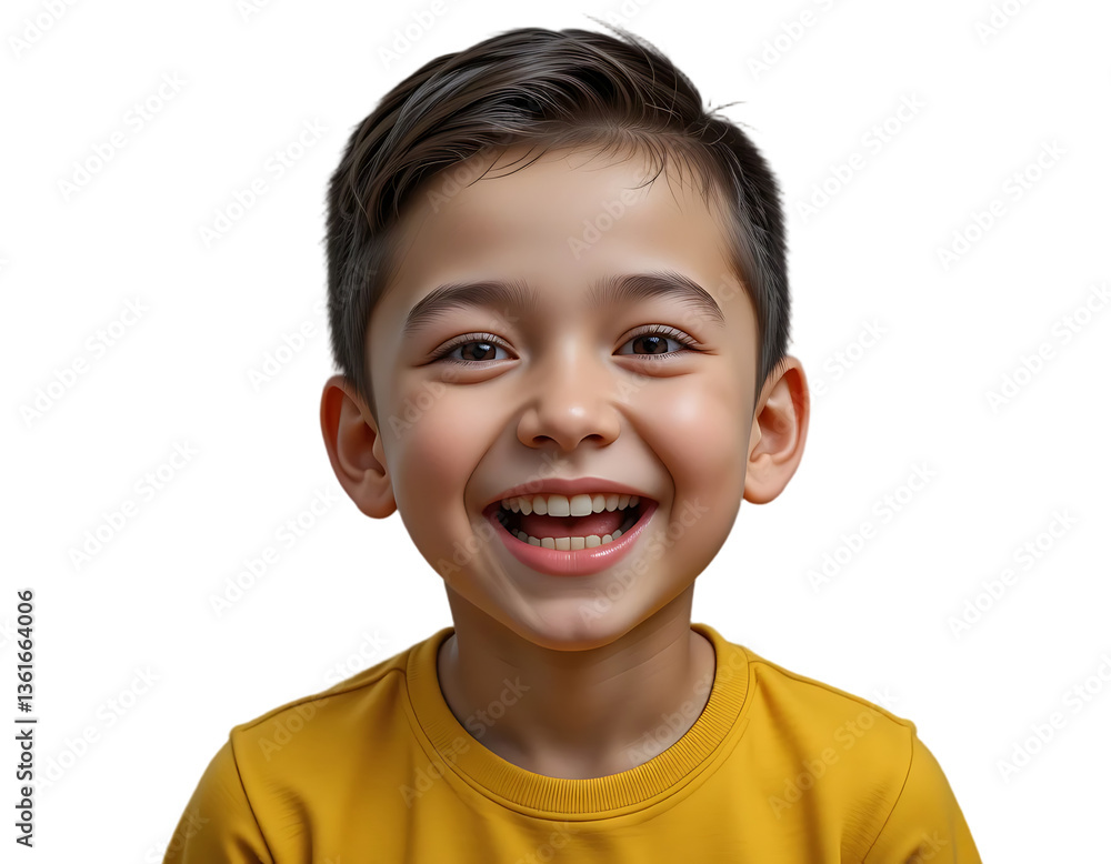 Cheerful Child with Curly Hair Smiling Isolated on Transparent Background – Playful and Fun Concept Cheerful Child with Curly Hair Smiling Isolated on Transparent Background – Playful and Fun Concept