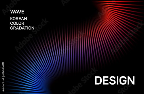 Cover Design of Abstract Wave Gradient Line Art