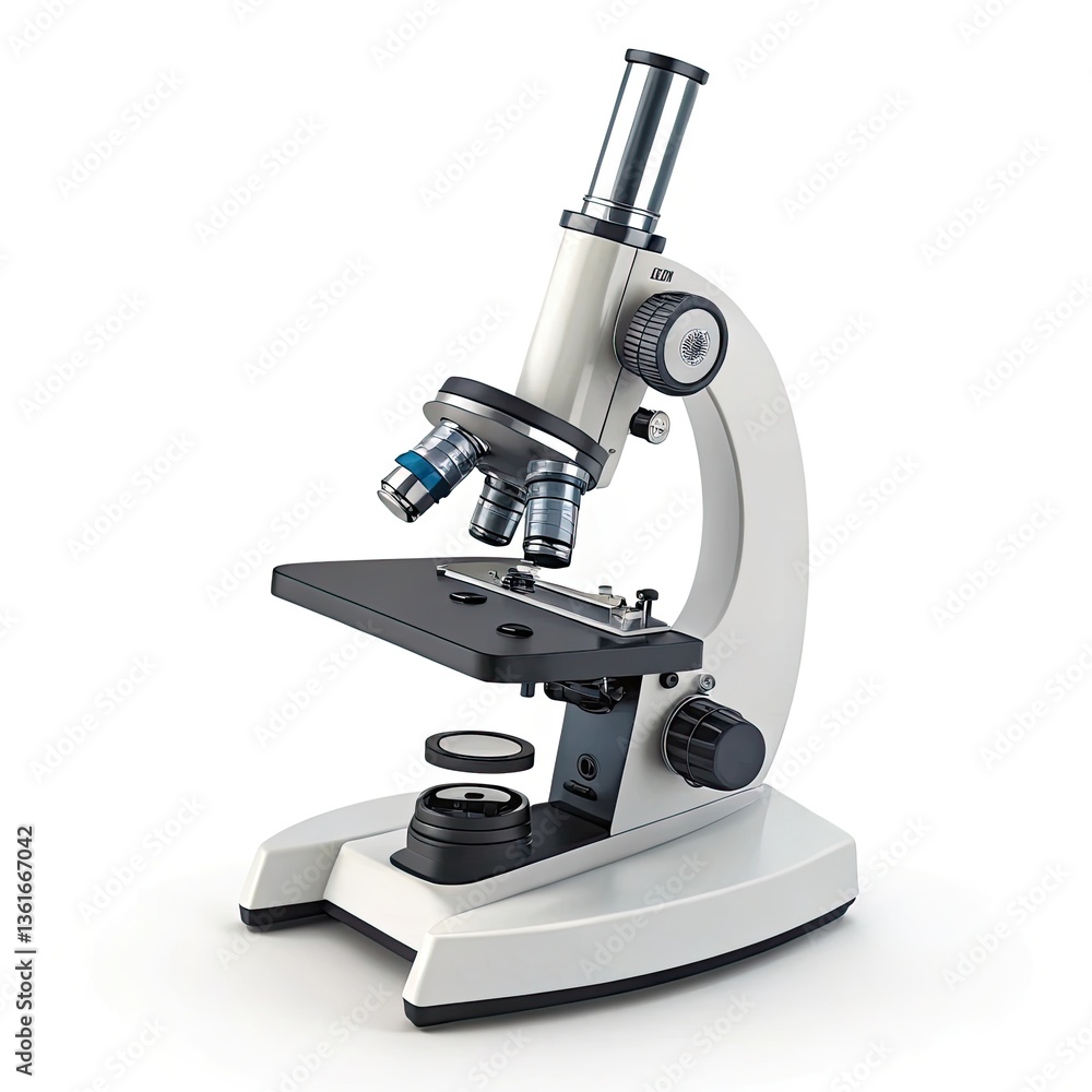microscope isolated on white microscope isolated on white