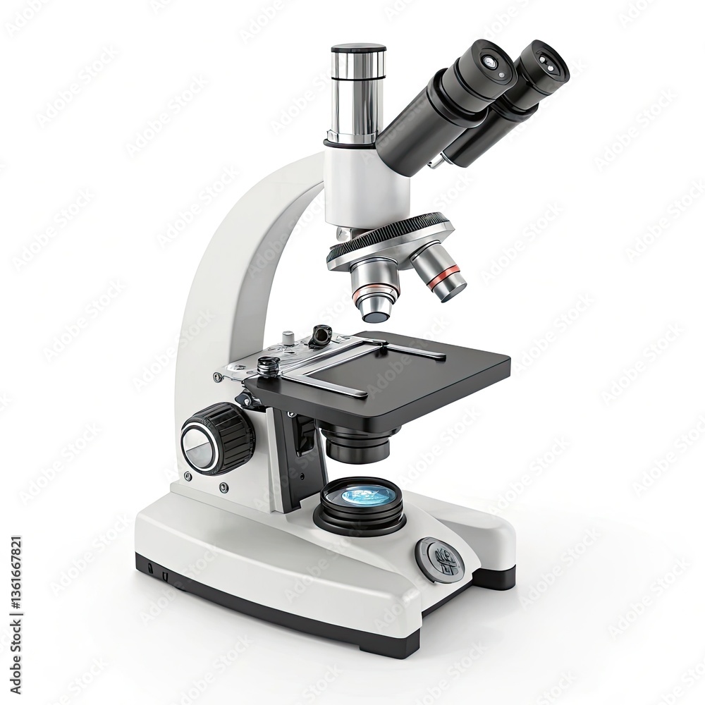 microscope isolated on white microscope isolated on white