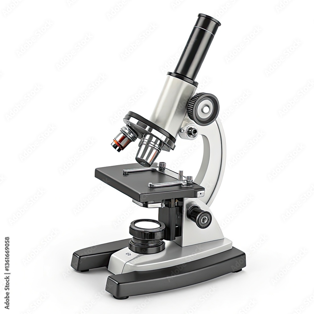 microscope isolated on white microscope isolated on white