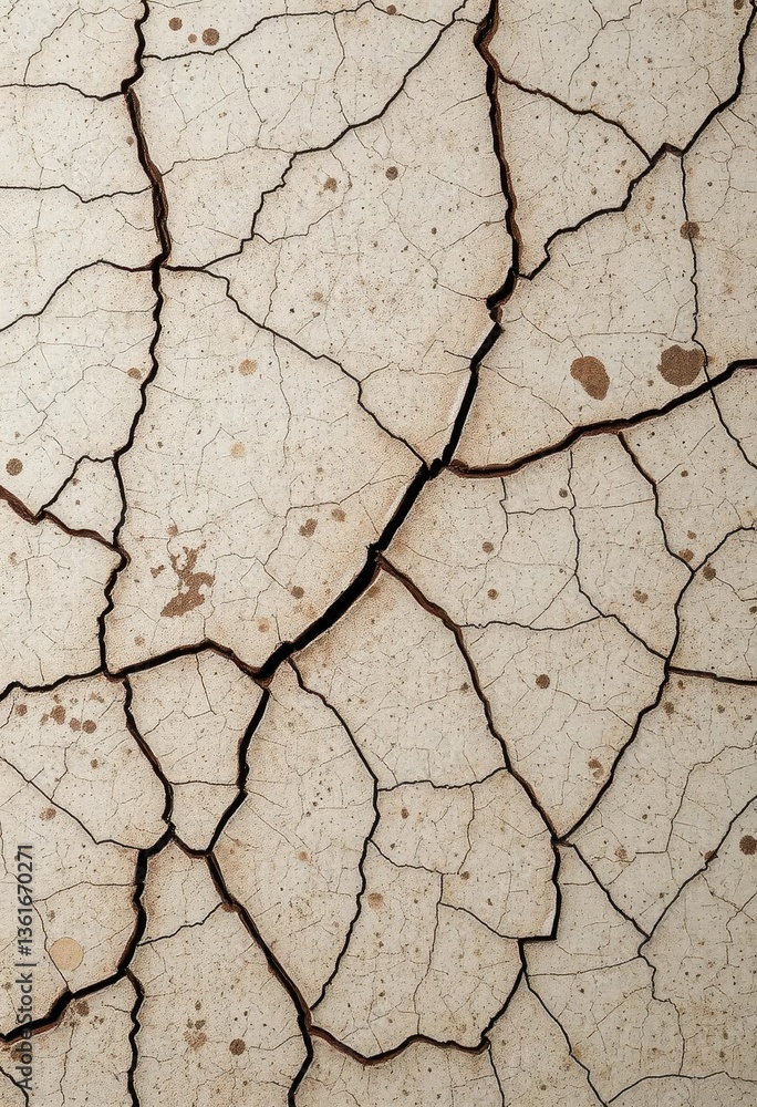 Fototapeta premium Cracked, worn, aged surface texture with scratches and dirt, grunge, rusty, scratch