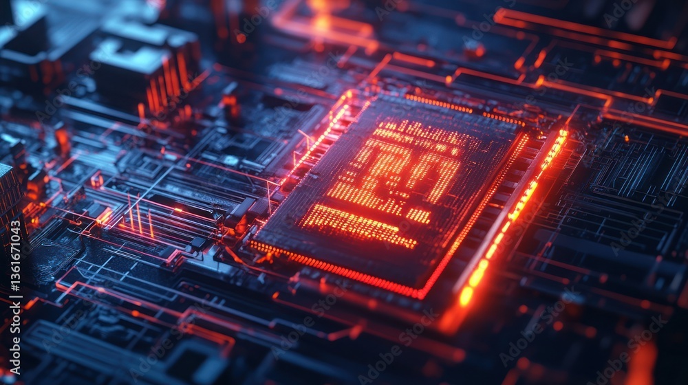 Obraz premium Advanced CPU Circuit Board