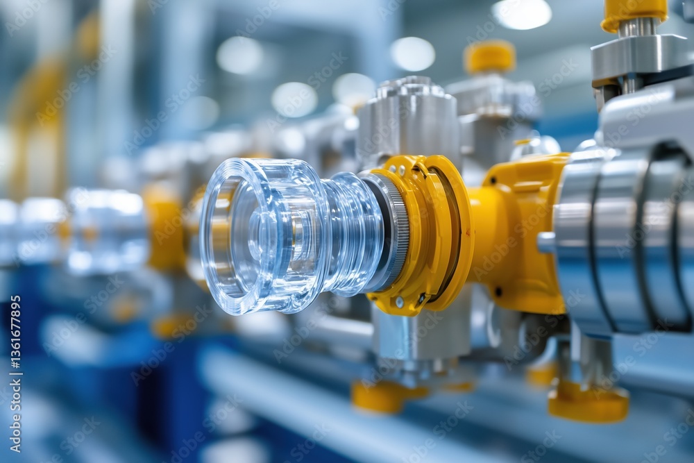 Yellow valve and pipe system in factory. industrial equipment Yellow valve and pipe system in factory. industrial equipment
